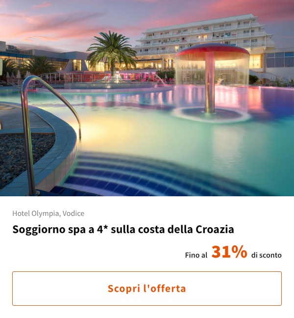 Soggiorno spa a 4* sulla costa della Croazia