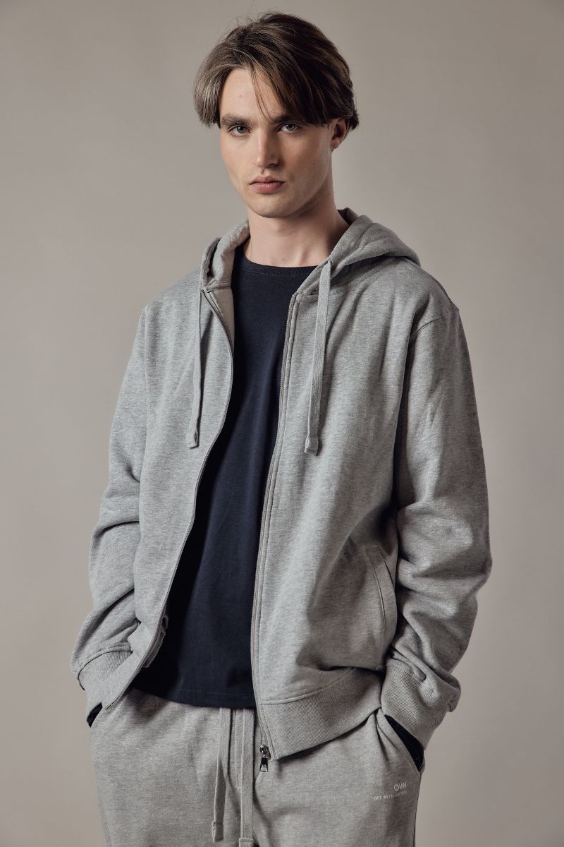 Felpa Felpata con Cappuccio e Zip