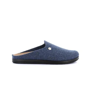 Pantofole Uomo Feltro di Lana Blu