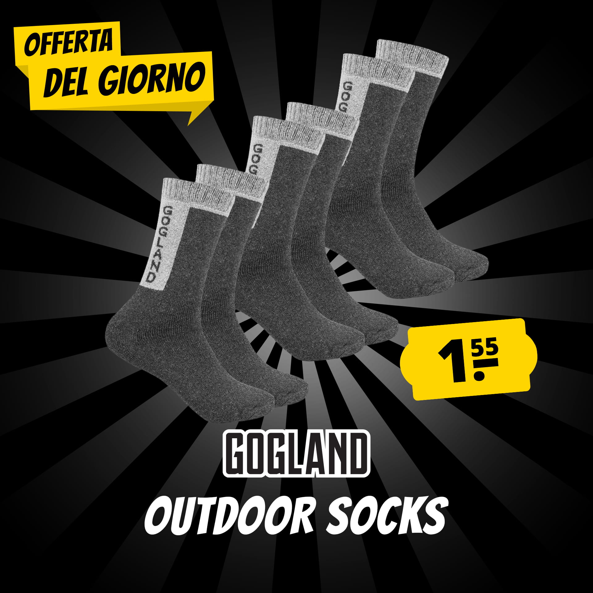 gogland trekking esterno calzini 3 paia