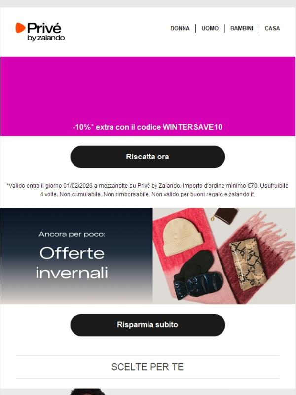 Le Offerte invernali stanno per finire - approfitta del 10% extra 🏃