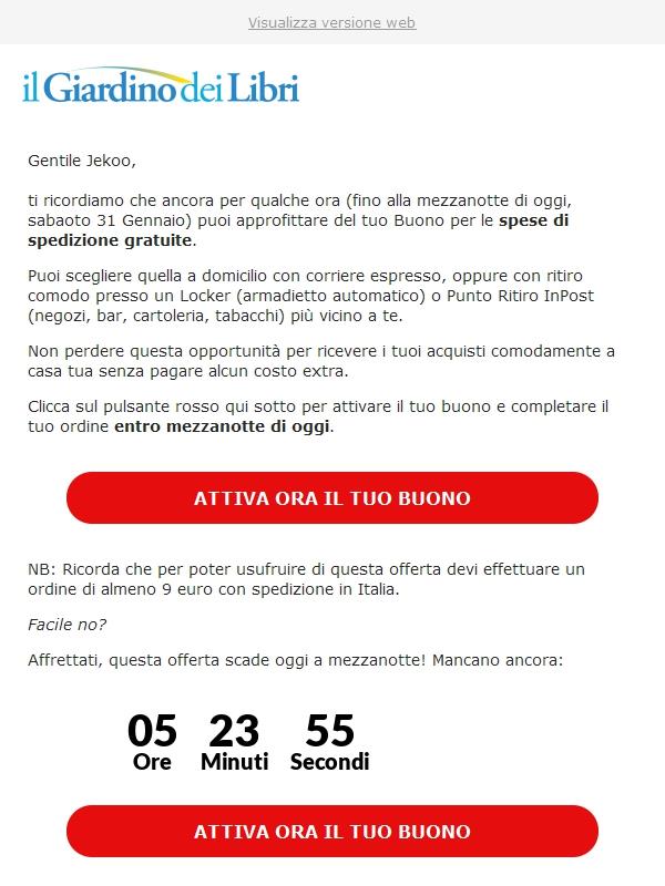 ⚡⏰ SCADE STASERA! La tua prima Spedizione GRATUITA ti aspetta!