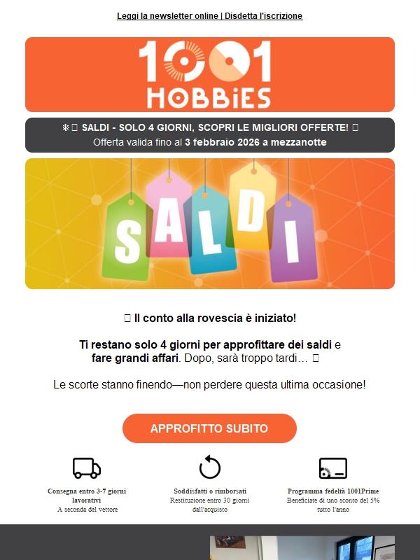 🚨SALDI | Ancora 4 giorni per approfittarne! ❄️