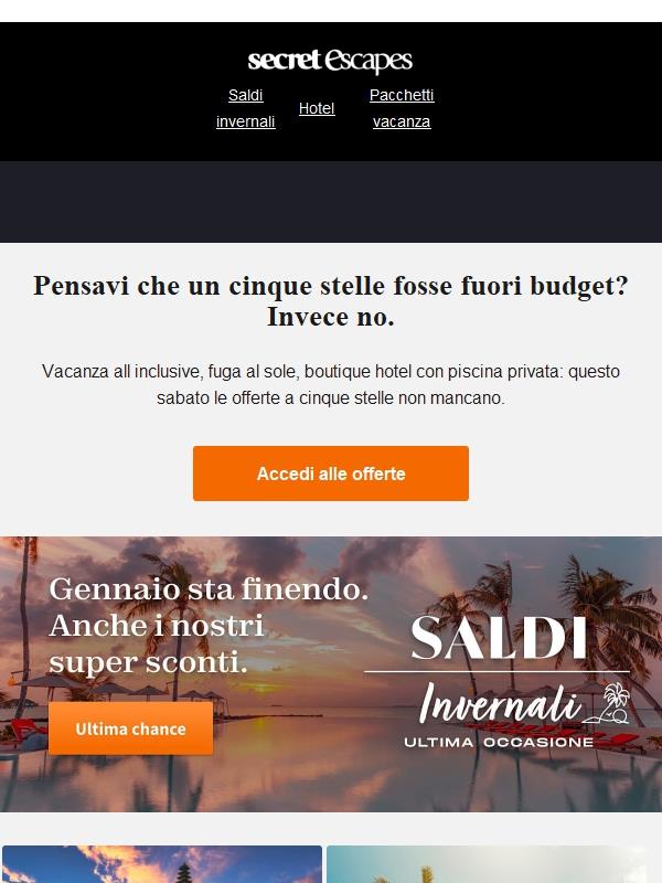 Questo sabato è da cinque stelle