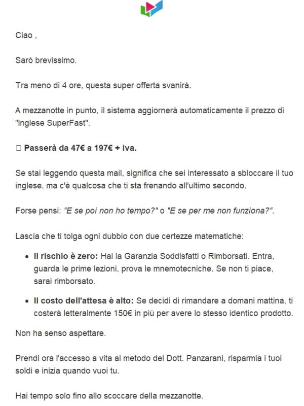 Promo Inglese Superfast, scade a mezzanotte!