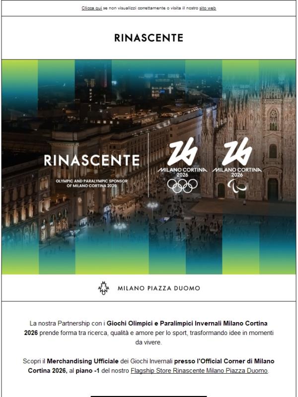 Rinascente Sponsor Milano Cortina 2026