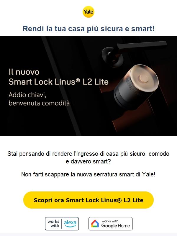 🔐 La tua porta merita di piu': scopri Smart Lock Linus® L2 Lite!