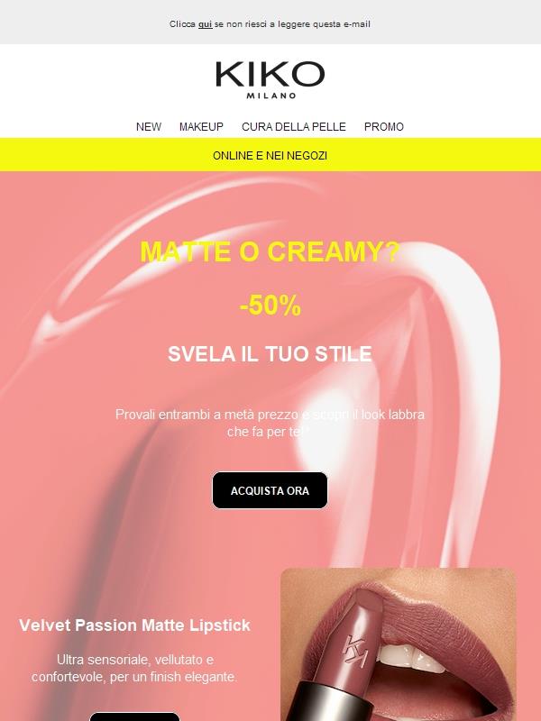 Matte o creamy? Entrambi al -50%!💋