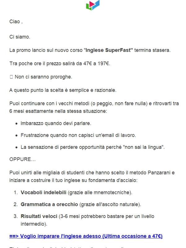 Il tuo inglese finisce qui? (scade OGGI)