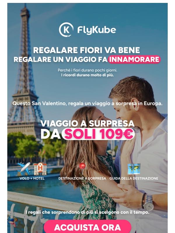 Regalare fiori va bene. Regalare un viaggio fa innamorare.