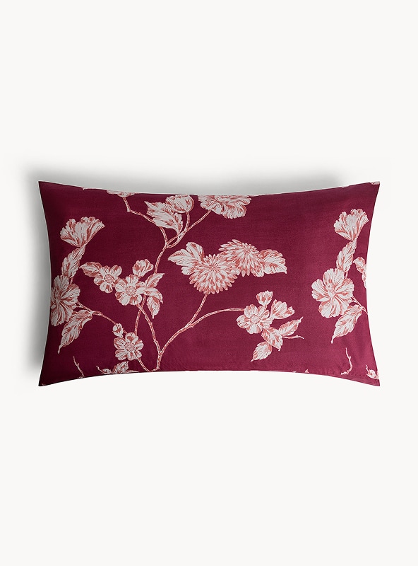 Federa in cotone percalle stampata floreale