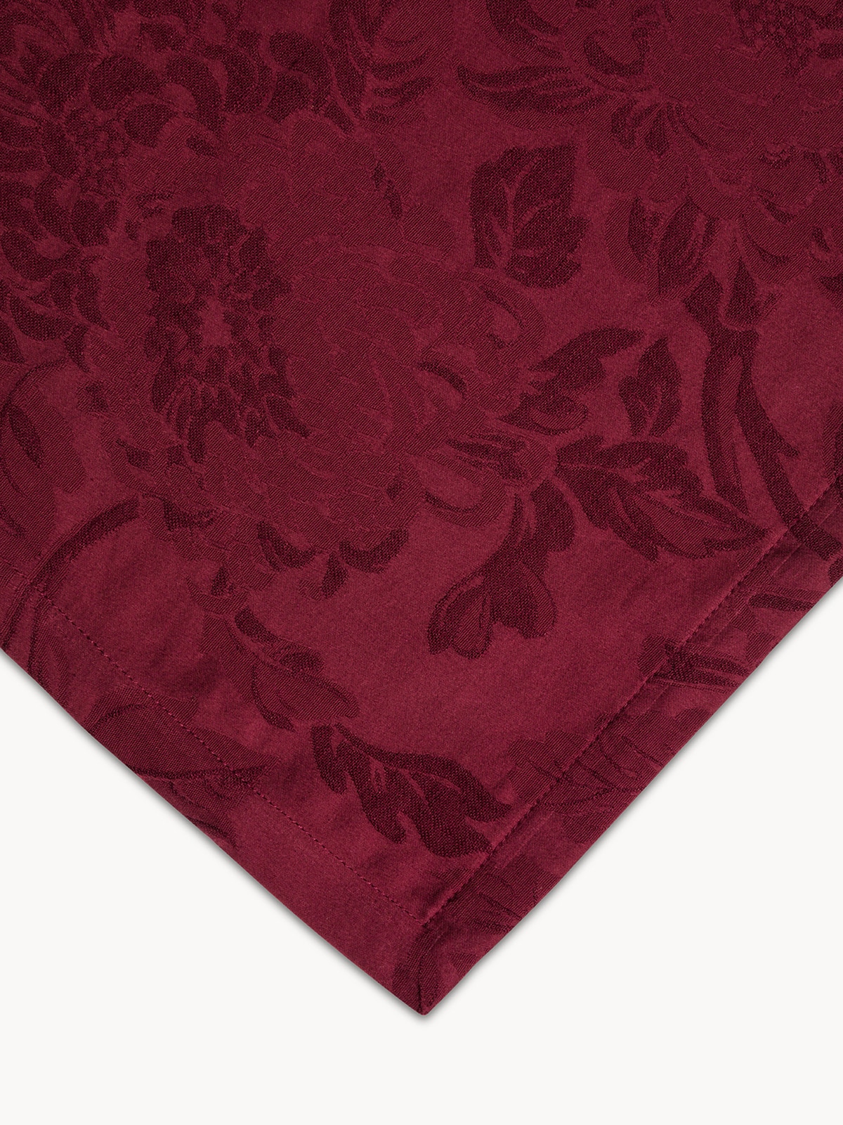 Centrotavola in cotone e lino jacquard motivo floreale