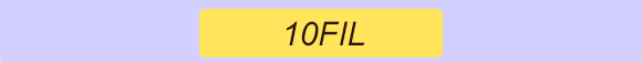 Codice sconto "10FIL" in corsivo centrato su sfondo giallo con bordi arrotondati, inserito in una sezione a sfondo lilla. Codice sconto "10FIL" in corsivo centrato su sfondo giallo con bordi arrotondati, inserito in una sezione a sfondo lilla.
