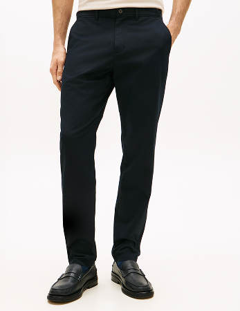Pantaloni chino Harlem affusolati in twill