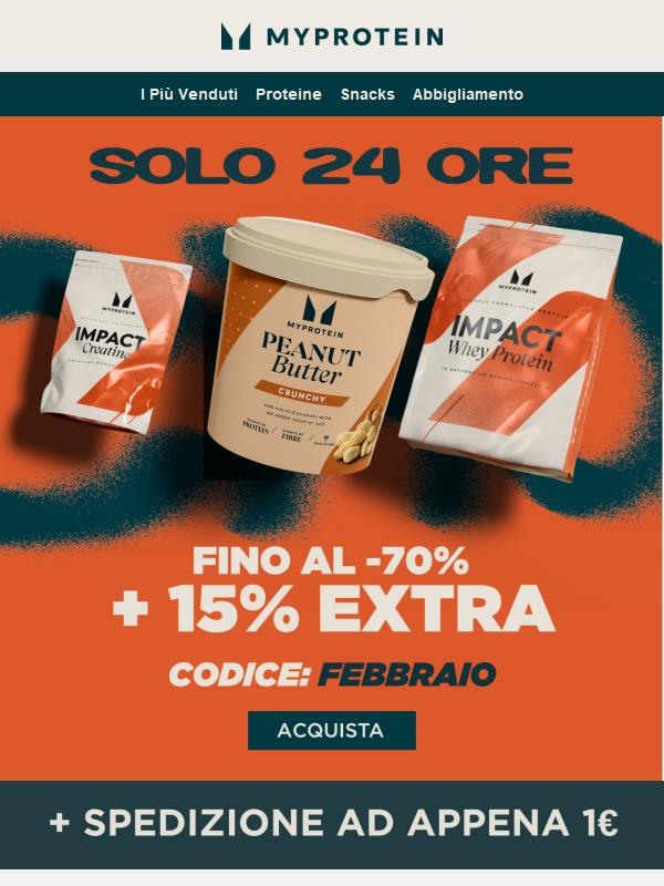 Esclusiva! fino al -70% + 15% EXTRA 💥
