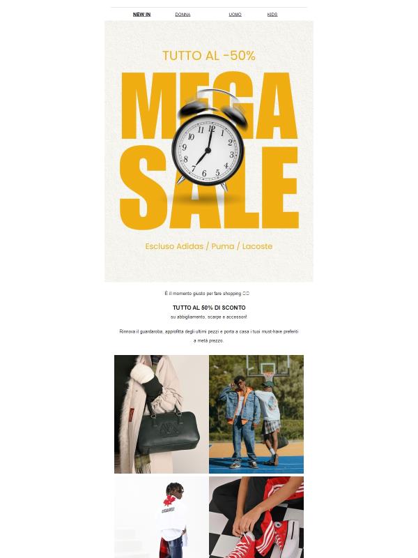 🔥 TUTTO AL 50% – Ultima occasione!