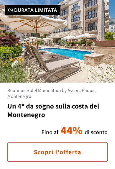 Un 4* da sogno sulla costa del Montenegro