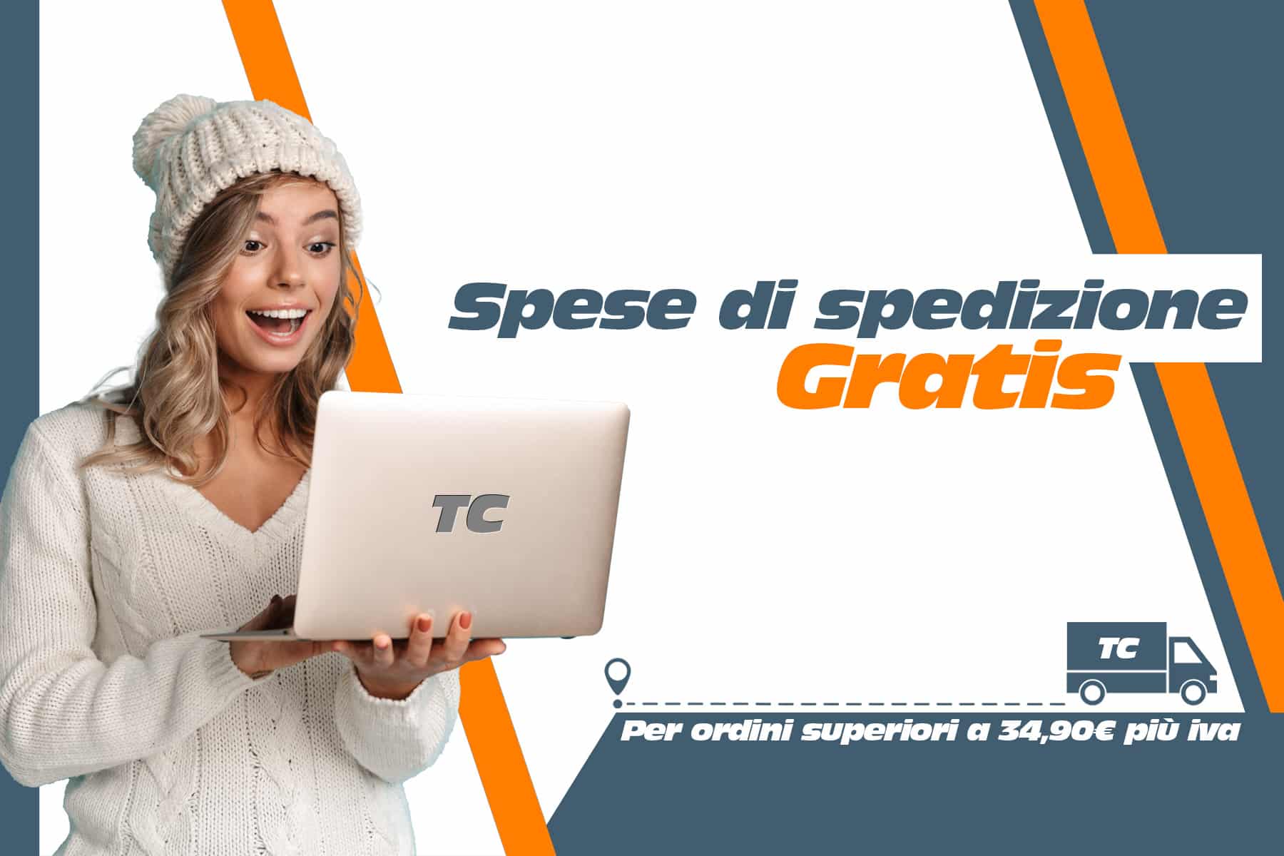 Spese di trasporto gratis da €34,90+IVA