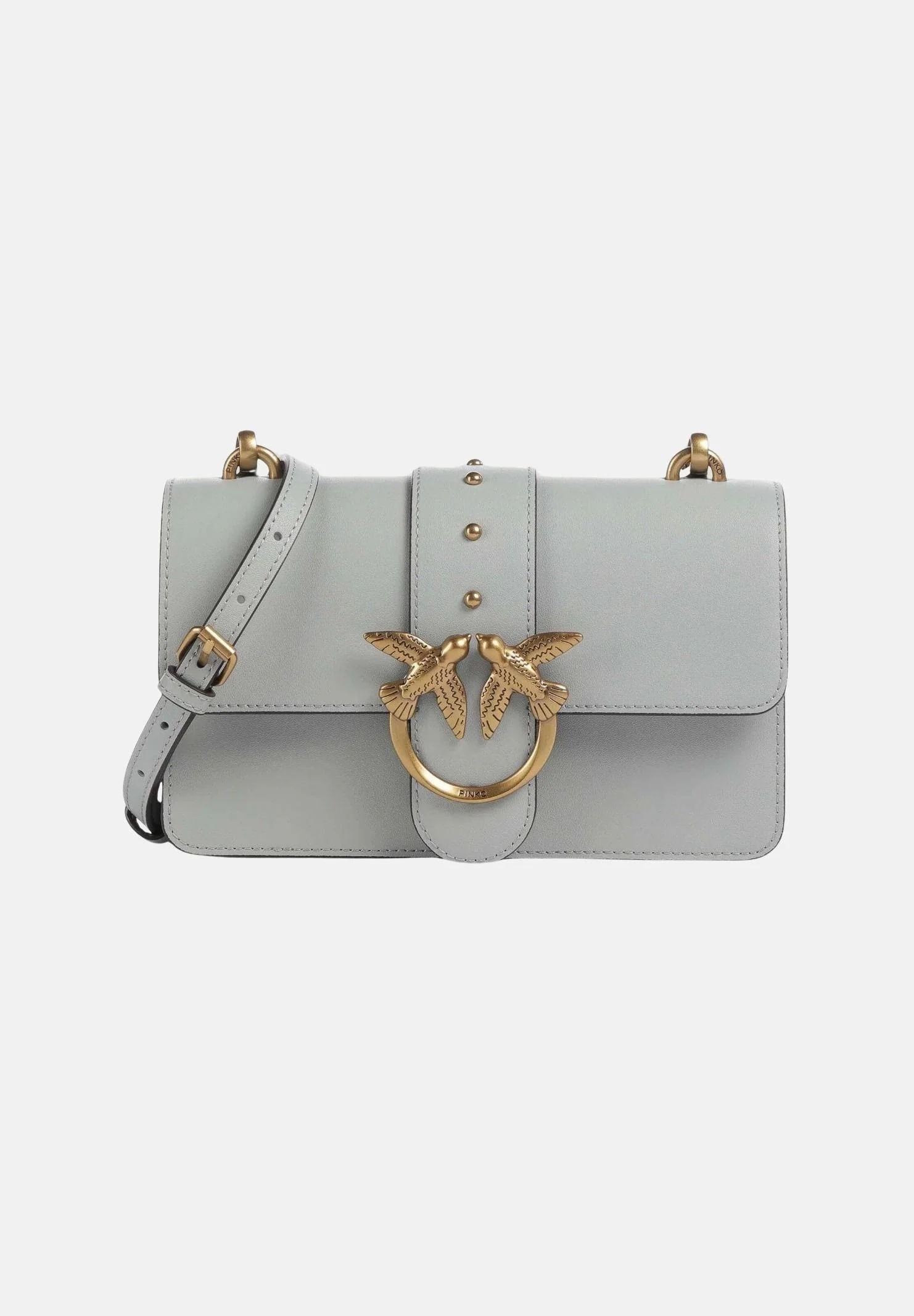 Image of PINKO Borsa a tracolla Mini Love Bag One grigio perla da donna
