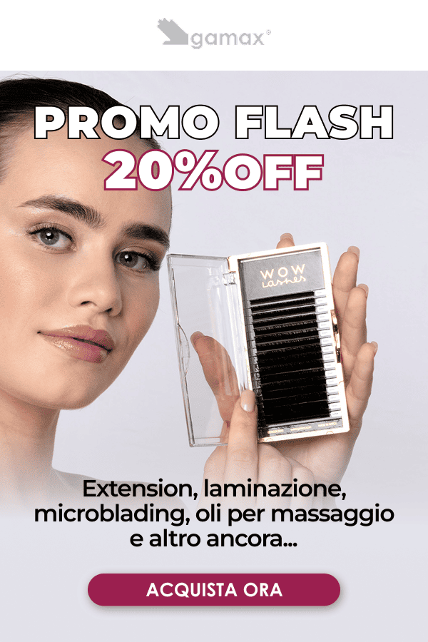 Ciao Cara, abbiamo attivato una promo flash su prodotti che usiamo (e che ci chiedete) ogni giorno.   -20% su box extension ciglia, prodotti per laminazione, tinte per microblading, oli per massaggi.   E non finisce qui: restano attive anche le promo su make-up, hennè e candele.   Prodotti che funzionano, prodotti su cui puoi contare, tutto al -20%