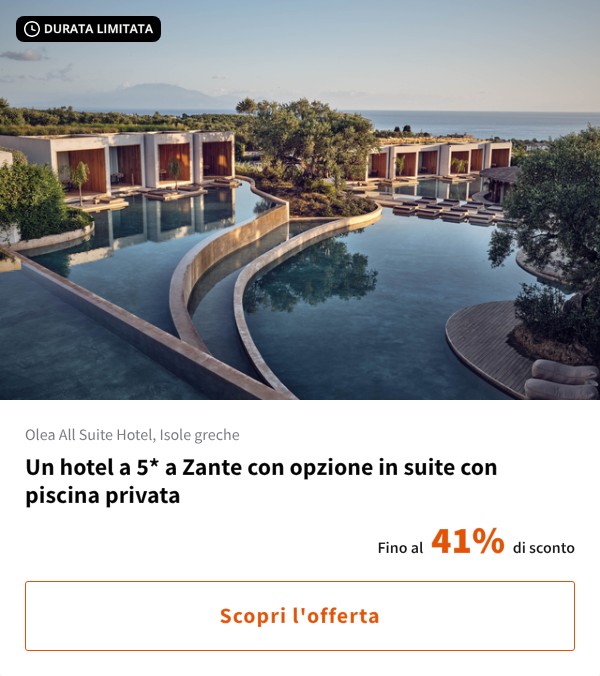 Un hotel a 5* a Zante con opzione in suite con piscina privata