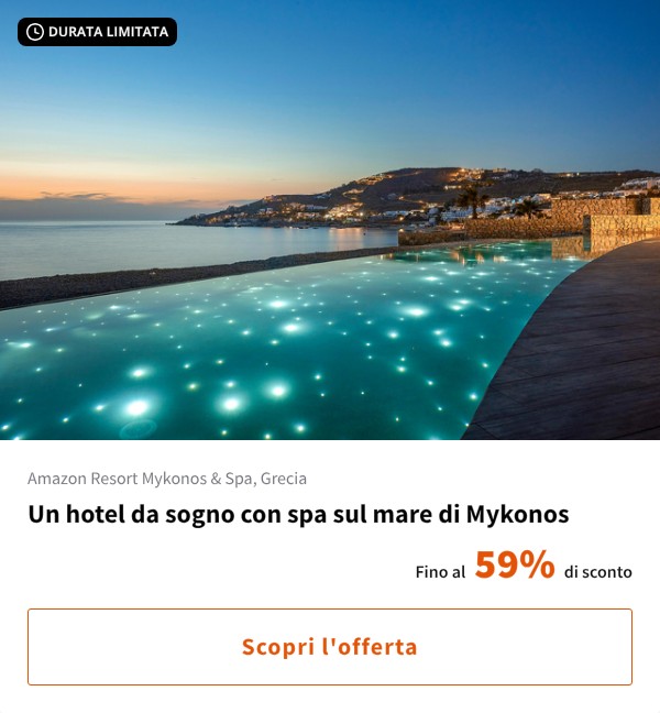 Un hotel da sogno con spa sul mare di Mykonos