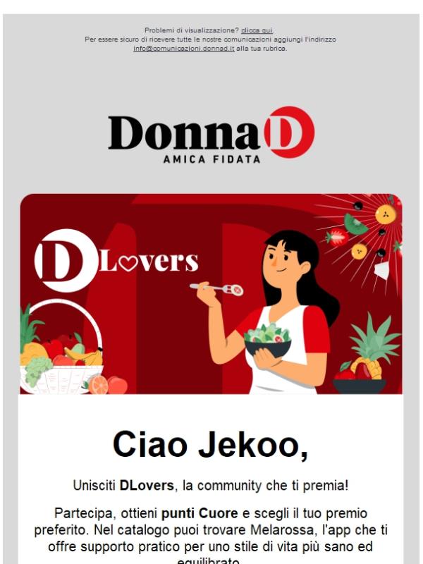 Scopri DLovers e Melarossa. Iscriviti subito!