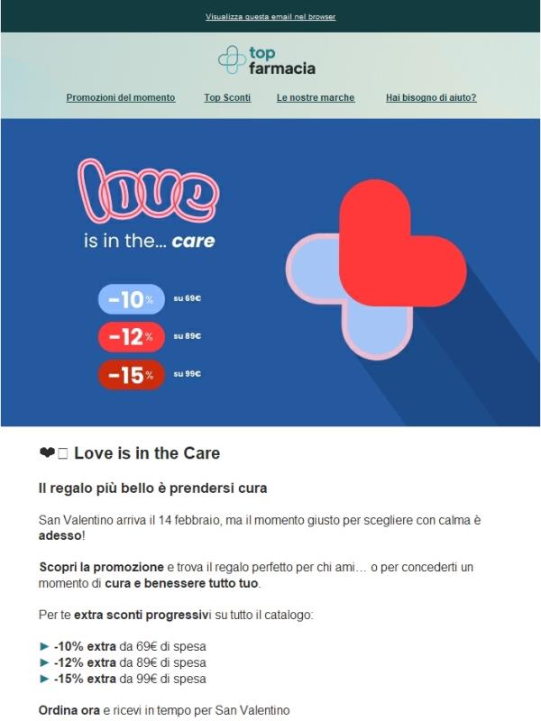 ❤️ Love is in the Care: fino al -15% su tutto