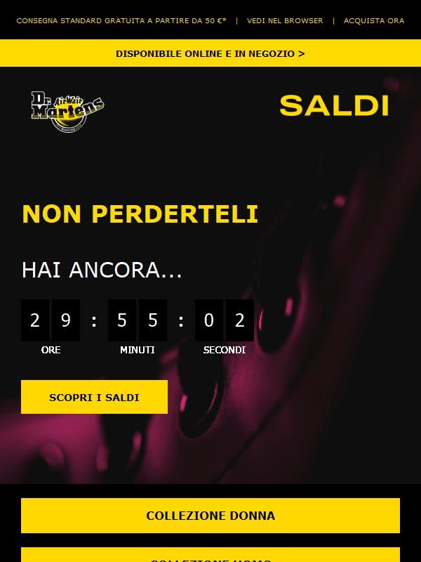 I saldi DM's termineranno presto