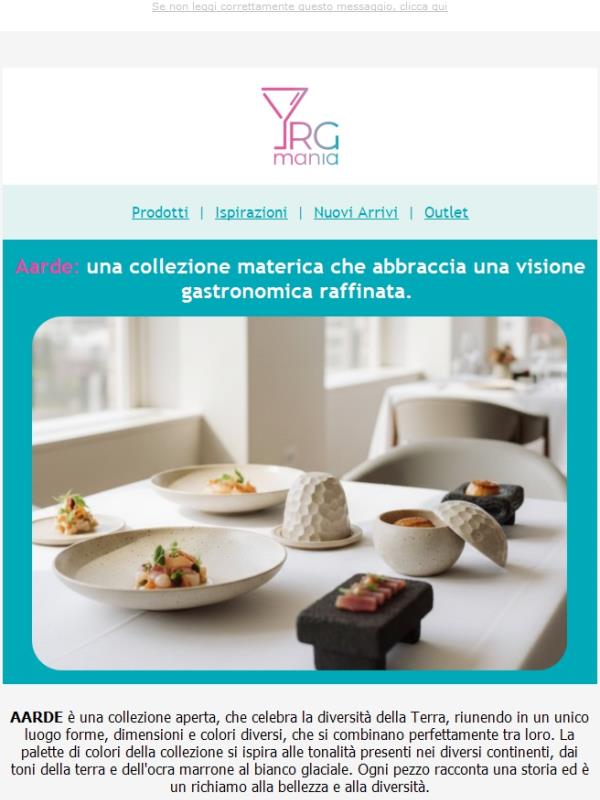 Piatti materici, ispirati a una terra senza confini