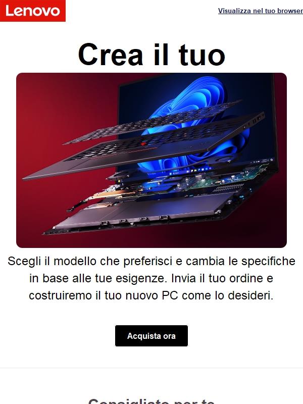 Crea la configurazione ideale.