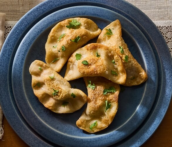Pierogies with Spinach Artichoke Filling