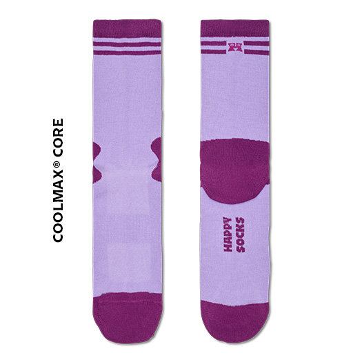 Purple Extra Cool Short Crew Sock