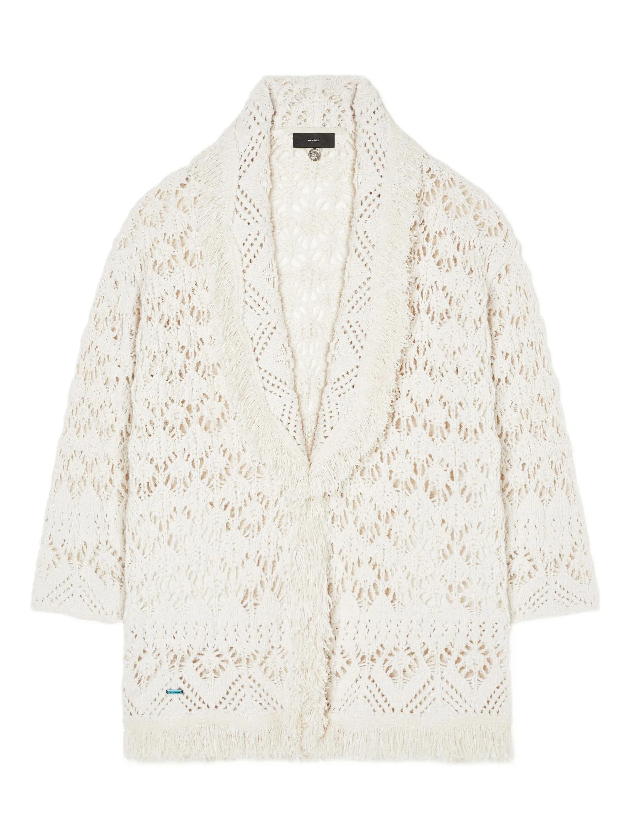 Image of Alanui Lagoon Romance Fringed Cardigan