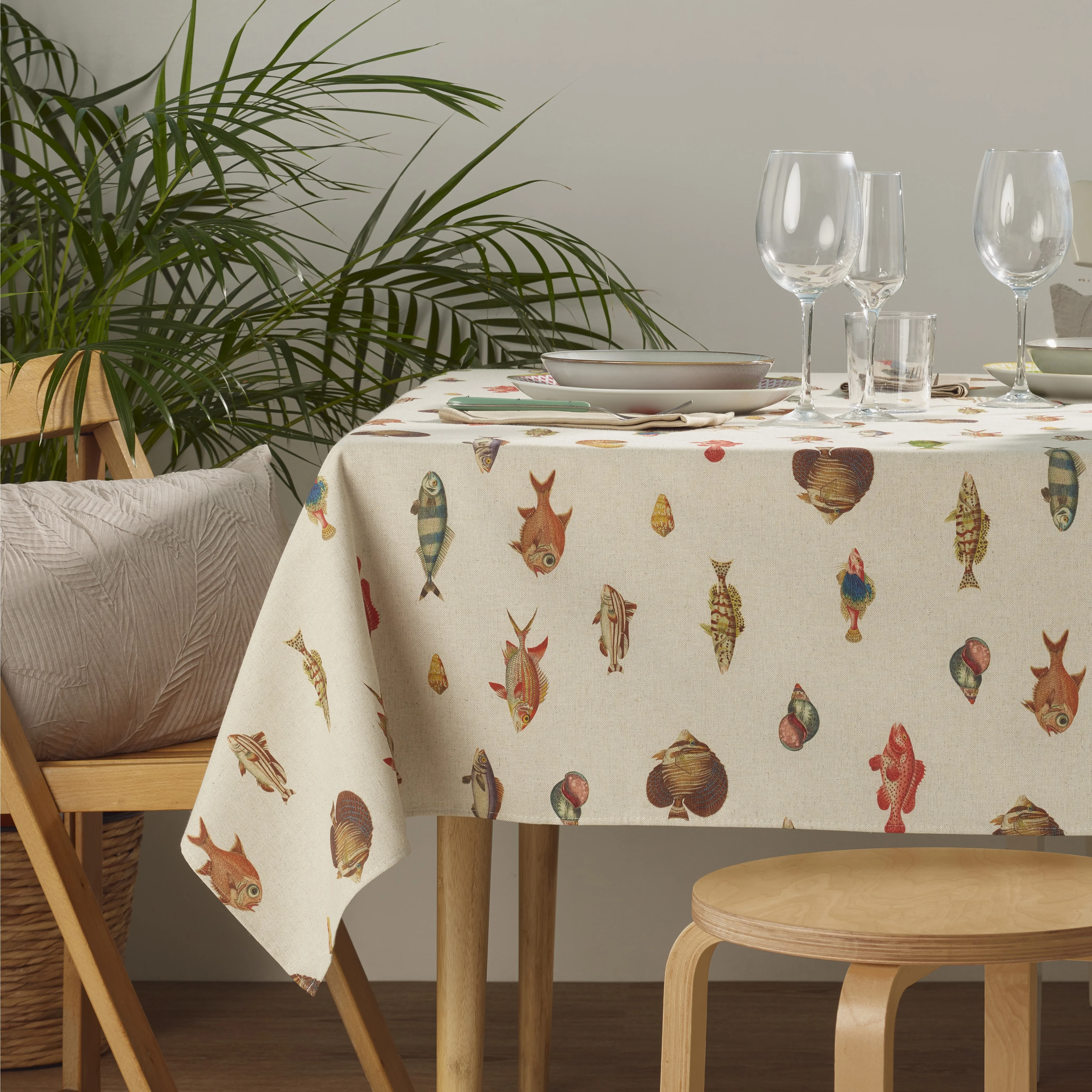 Image of Tovaglia Antimacchia in <br>Cotone Resinato - <b>Peces