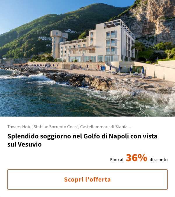 Splendido soggiorno nel Golfo di Napoli con vista sul Vesuvio