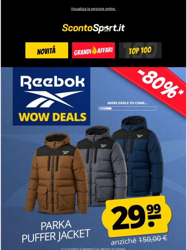 Reebok Wow Deal 😎 Giacca invernale imbottita Parka