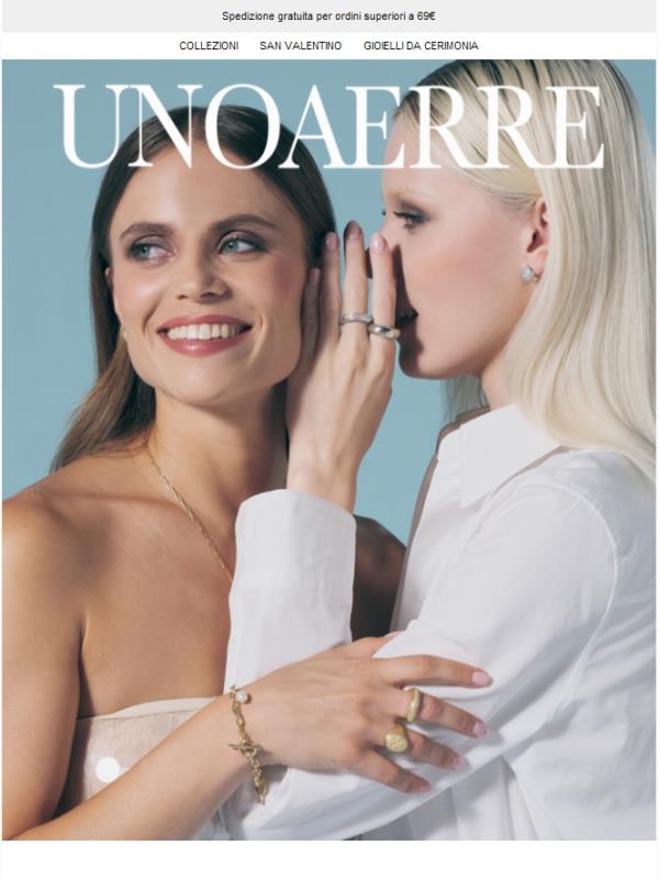 A San Valentino, scegli un gioiello Unoaerre!