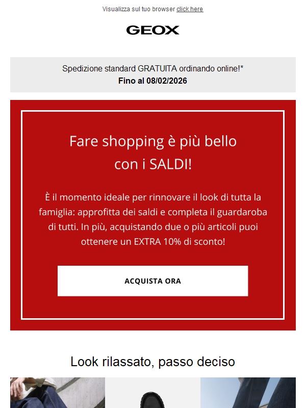 Saldi Geox: look casual per tutti i giorni