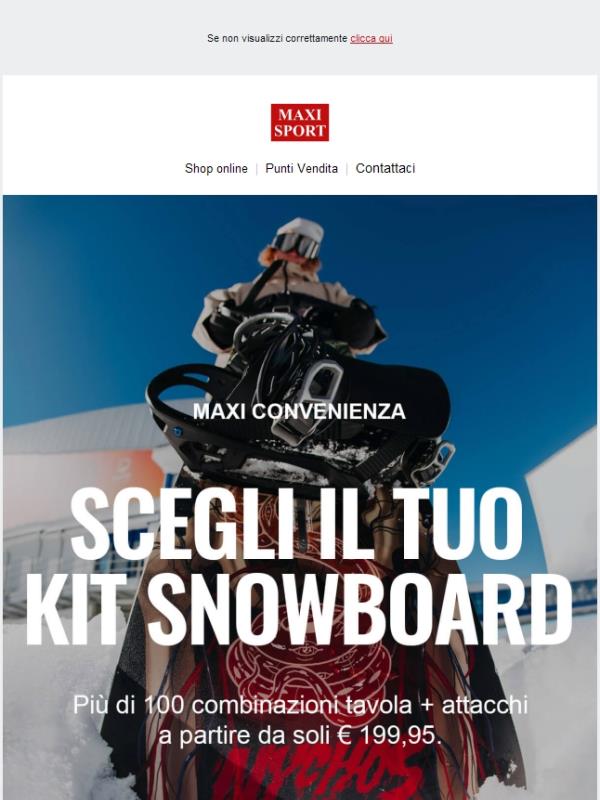 🏔 Scegli il tuo Kit Snowboard ad un prezzo speciale!