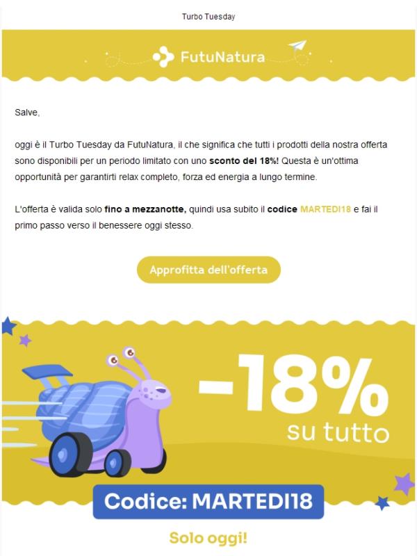 Sconto del 18% a breve termine ⏰