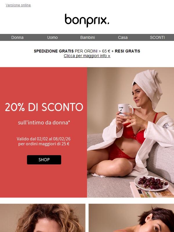 Il tuo sconto 20% ti aspetta! ❤️