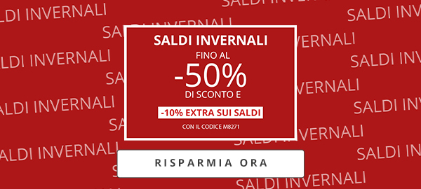 Fino al 50% di sconto e -10% extra sui saldi
