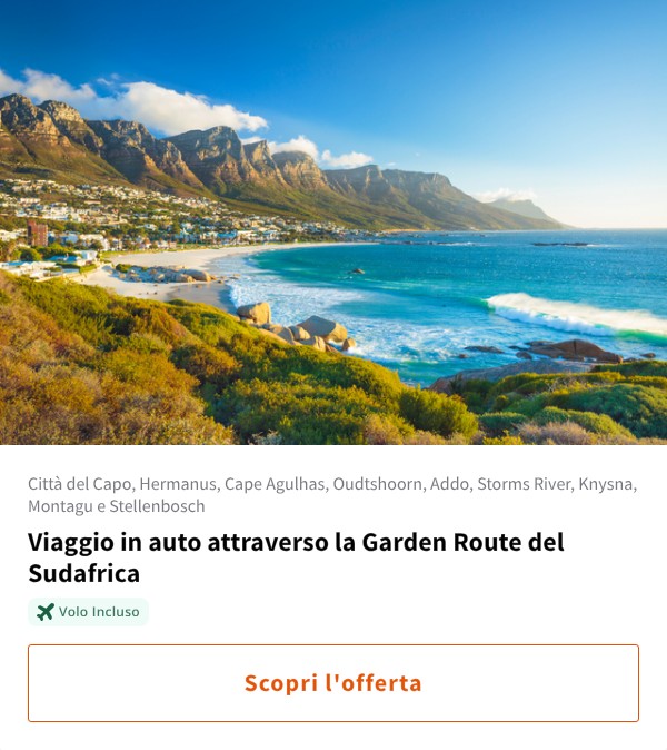 Viaggio in auto attraverso la Garden Route del Sudafrica