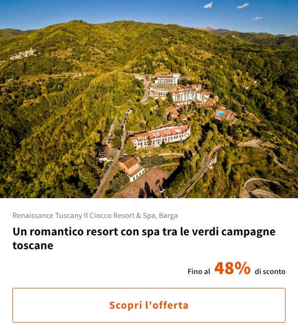 Un romantico resort con spa tra le verdi campagne toscane