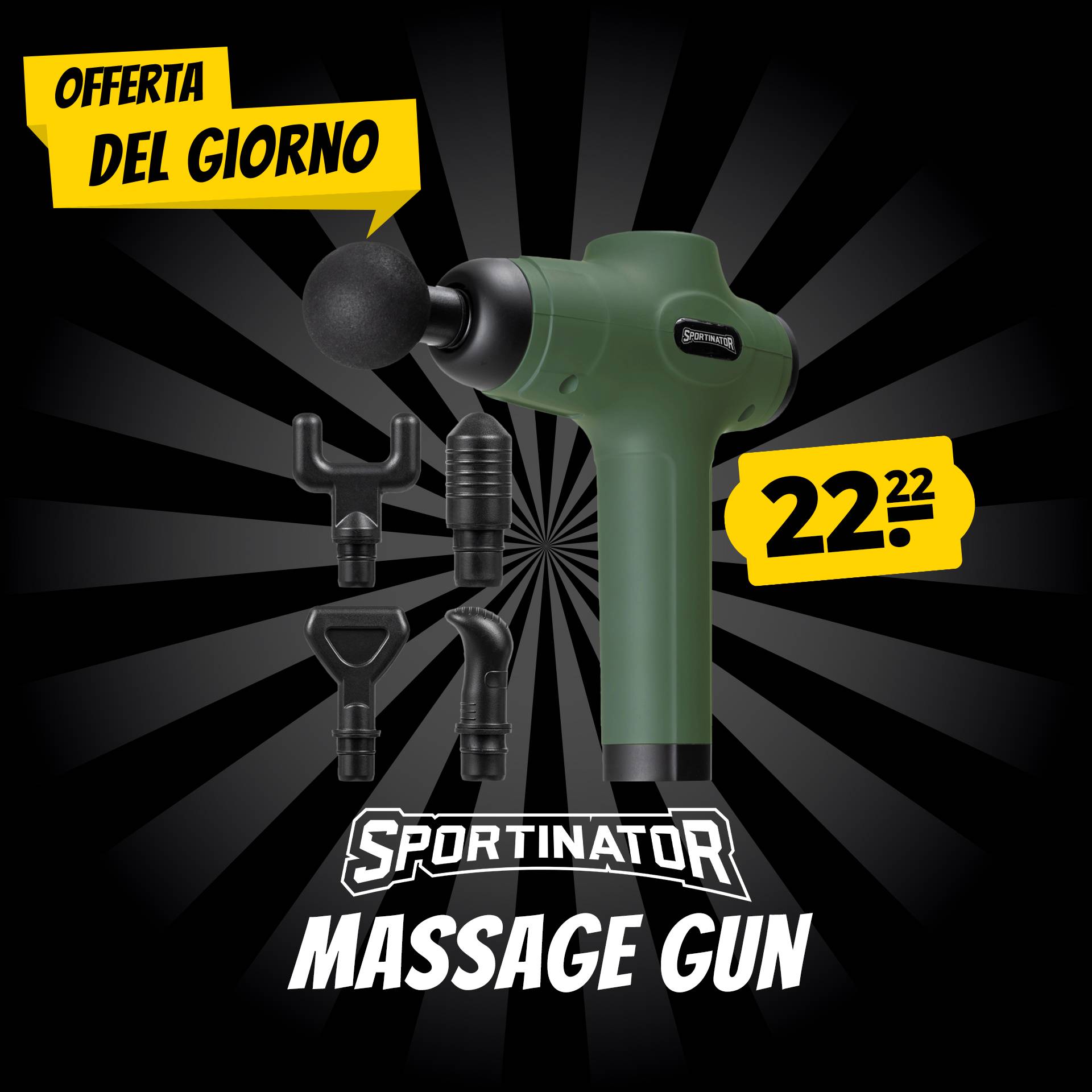 sportinator level up pistola massaggio compresi gli accessori