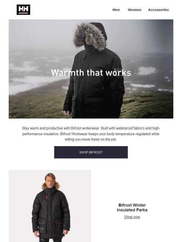 Winter work made comfortable