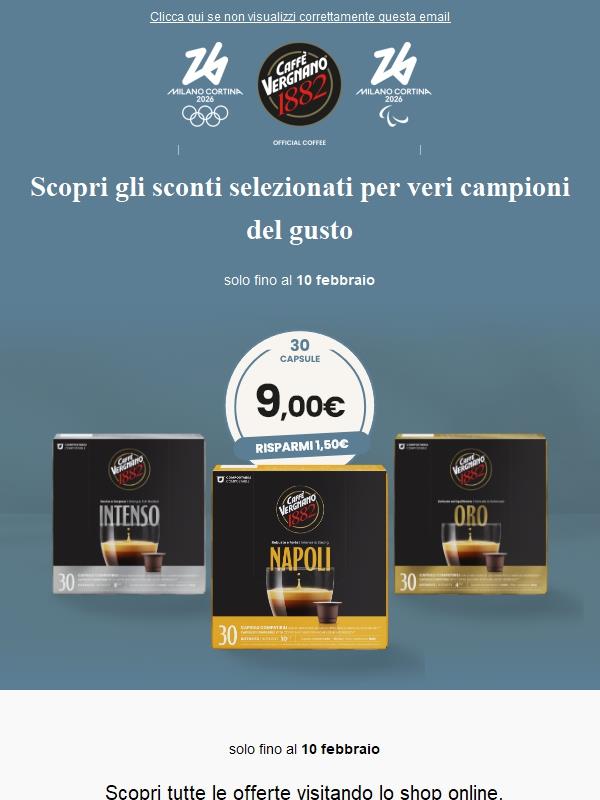 🌟 Scopri i nuovi sconti sui prodotti di Caffè Vergnano ☕