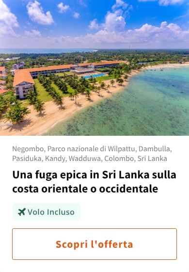 Una fuga epica in Sri Lanka sulla costa orientale o occidentale