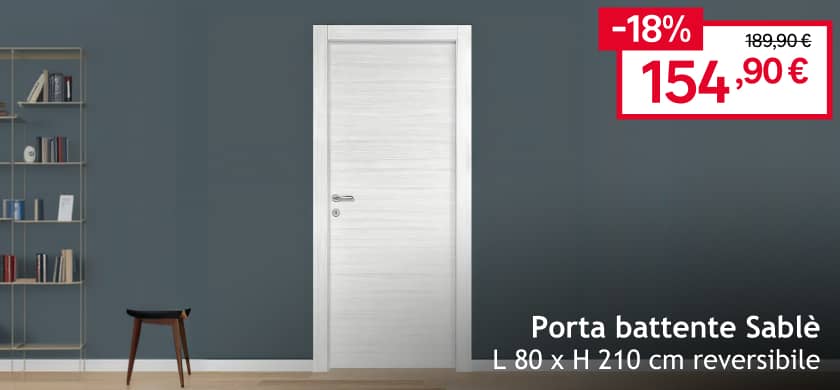 scopri il prodotto porta battente sabl&egrave; reversibile